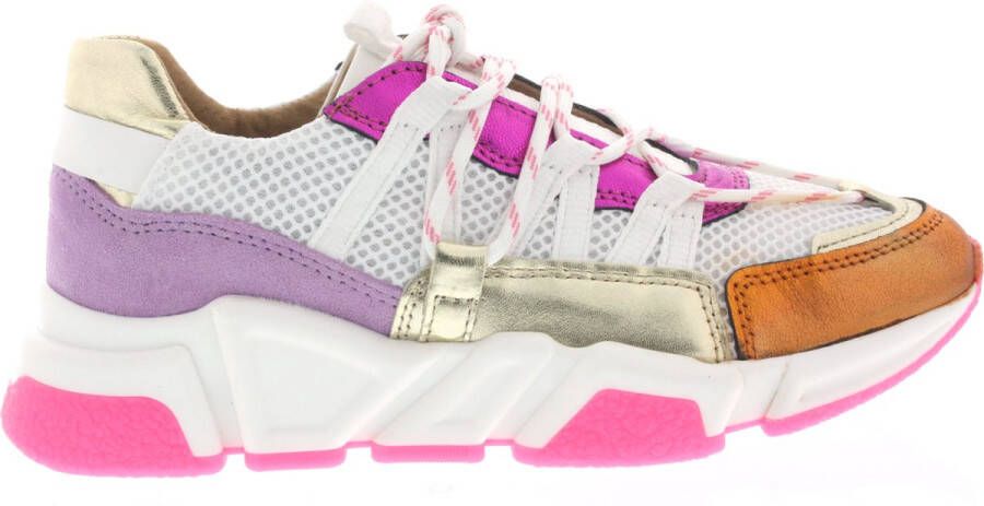 Dwrs Mesh Sneakers met Roze en Oranje Details Multicolor Dames