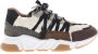 Dwrs LOS Angeles teddy Sneakers | Elefante Black Beige Dames - Thumbnail 1