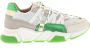 Dwrs LOS Angeles Sneakers | White Green Meerkleurig Dames - Thumbnail 1