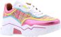 Dwrs Dames Sneakers Moon Tweed Pink Yellow - Thumbnail 3