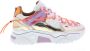 DWRS The label DWRS Dames Sneaker Wit Stof Leer Goud Metallic - Thumbnail 2