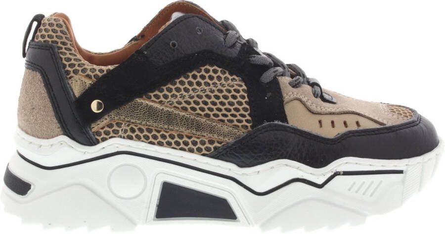 DWRS LABEL Pluto Black Smoke Zwart Leer Lage sneakers Dames - Foto 1