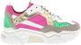 Dwrs Dames Sneakers Pluto White pink green Multi - Thumbnail 1