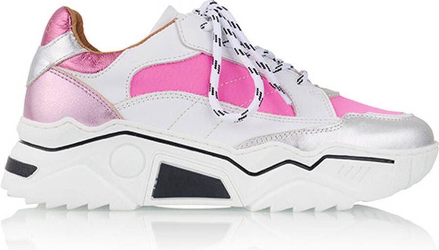 Dwrs Dames Sneakers VENUS Neon White Pink