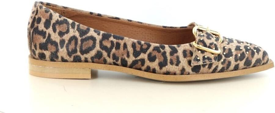 Dwrs Dames Instappers & Ballerina's Port Vila Leopard Zand