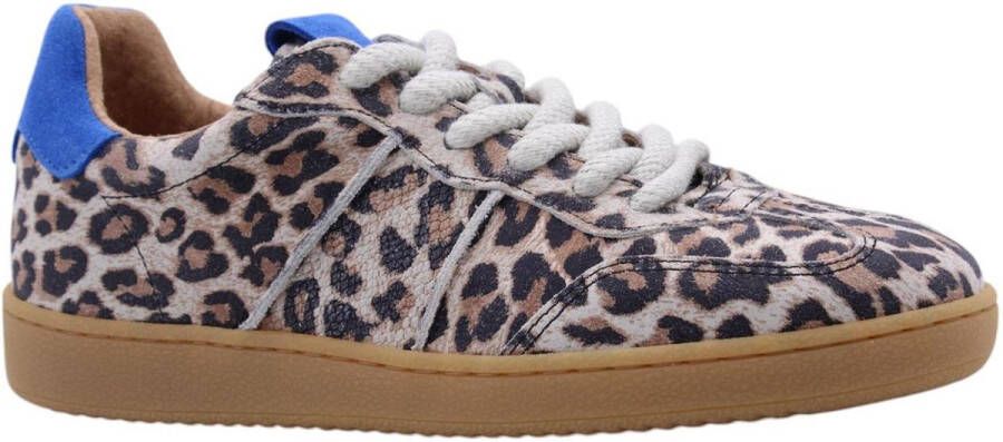 DWRS LABEL DWRS POONA Leopard Sand Kobalt Dames Sneaker B11456 - Foto 4