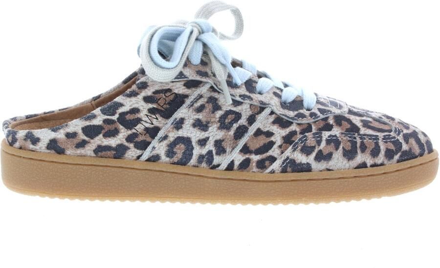 DWRS Nome Leopard Instappers Sneakers B11850-01-8368 Beige Blauw