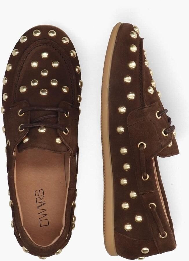 Dwrs label DWRS Latty Big Studs Donkerbruin