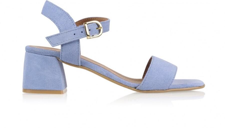 Dwrs Pisa Sandalen Blauw Suede