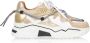 DWRS Jupiter chunky leren sneakers champagne jeans - Thumbnail 2