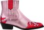 Dwrs Metallic Roze Western Enkellaarsjes Pink Dames - Thumbnail 1