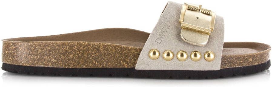 DWRS LABEL DWRS JAVA leren slippers beige Suede Dames