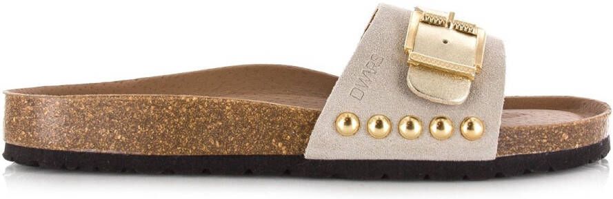 DWRS LABEL DWRS JAVA leren slippers beige Suede Dames