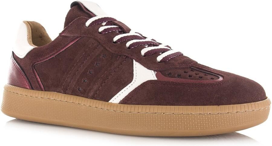 DWRS LABEL DWRS Mirabel bordeaux sneakers Suede Dames - Foto 2