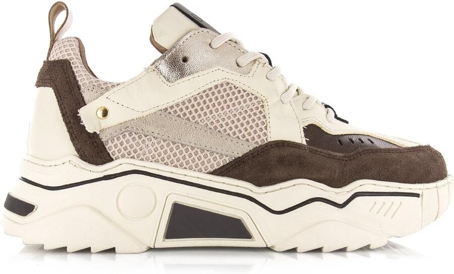 DWRS LABEL DWRS PLUTO off white dark brown Leer Dames