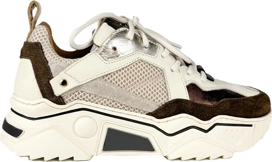 DWRS LABEL DWRS PLUTO off white dark brown Leer Dames