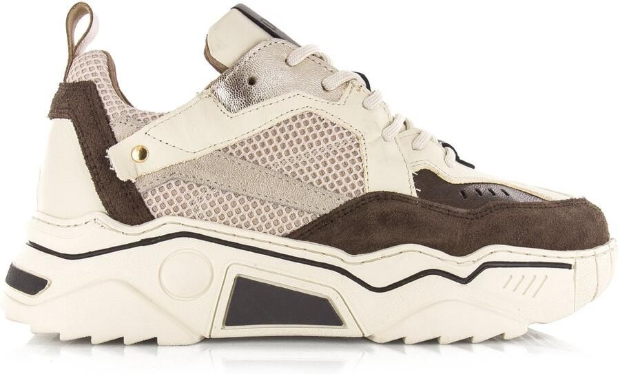 DWRS LABEL DWRS PLUTO off white dark brown Leer Dames