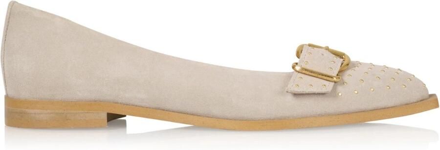 DWRS LABEL DWRS PORT VILA beige loafers dames Suede