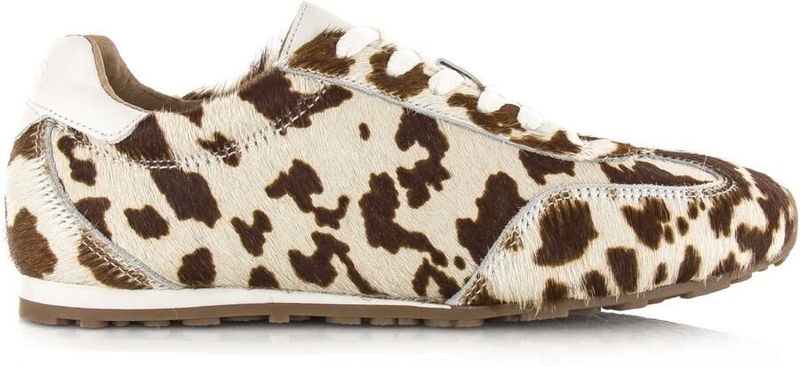 DWRS LABEL DWRS SAVA cow hair on sneakers beige Leer Dames