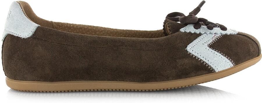 DWRS LABEL DWRS Temple dark brown light blue Suede Dames