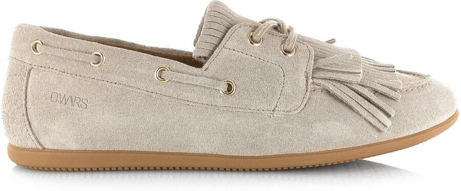 DWRS LABEL Latty fringes sand Suede Dames
