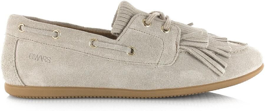 DWRS LABEL Latty fringes sand Suede Dames