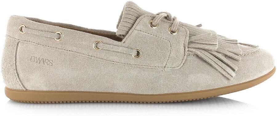 DWRS LABEL Latty fringes sand Suede Dames