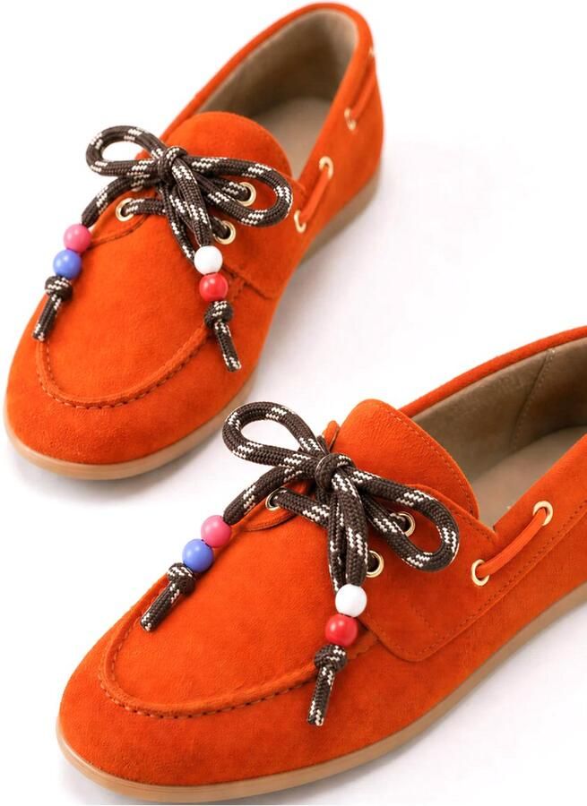 DWRS LABEL Latty orange Suede Dames