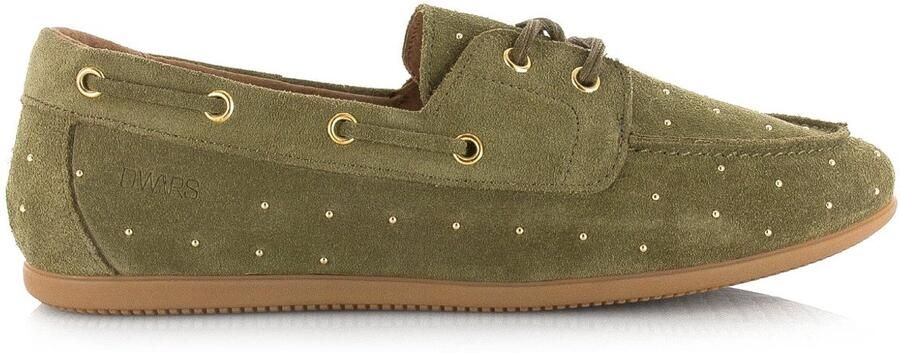 DWRS LABEL Latty small studs olive Suede Dames