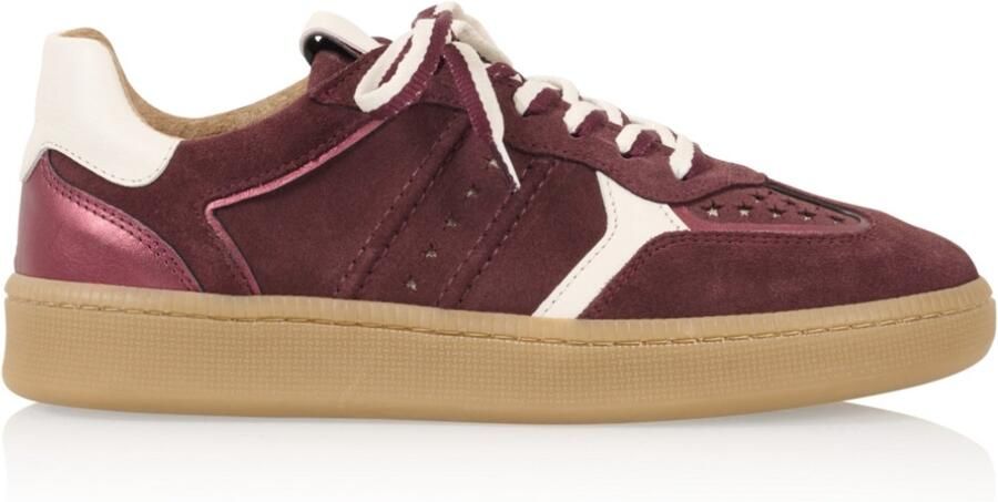 DWRS LABEL DWRS Mirabel bordeaux sneakers Suede Dames - Foto 3