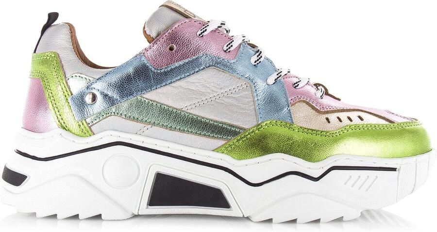 DWRS LABEL Pluto holographic | Lt. Pink Holograph Roze Leer Lage sneakers Dames - Foto 2