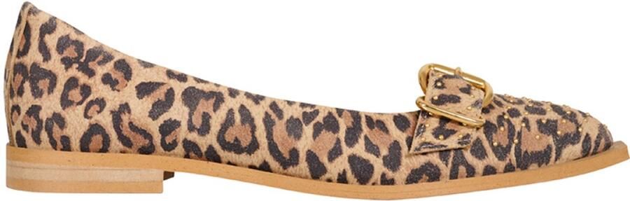 DWRS LABEL Port Vila leopard loafers Leer Dames