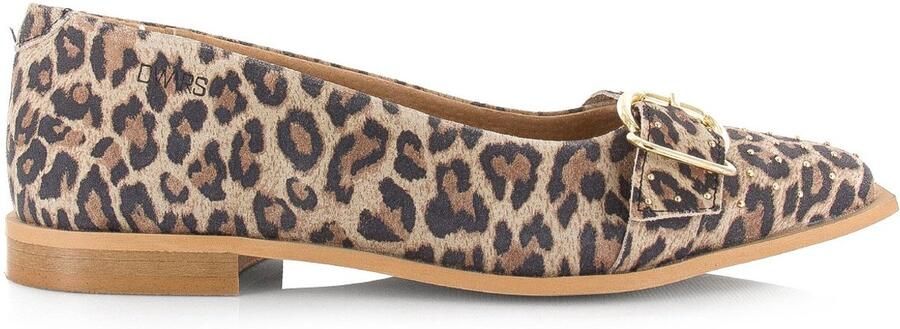 DWRS LABEL Port Vila leopard loafers Leer Dames