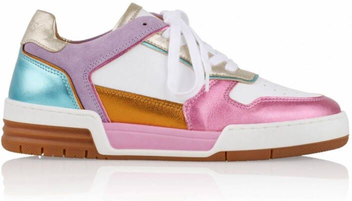 DWRS LABEL DWRS RUGBY Lila Pink Orange Dames Sneaker J6523