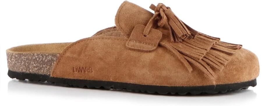 DWRS LABEL Salem instappers cognac Suede Dames