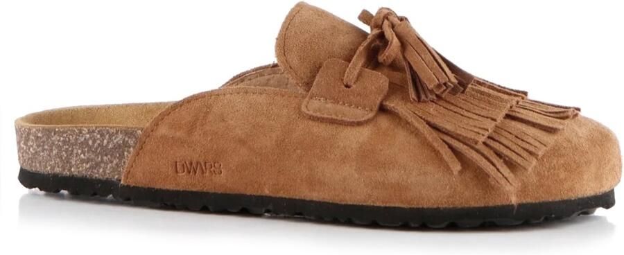 DWRS LABEL Salem instappers cognac Suede Dames