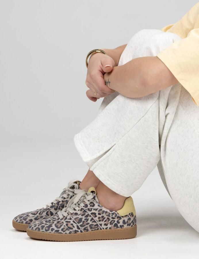 DWRS LABEL Sneakers Poona Leopard Sand Butter
