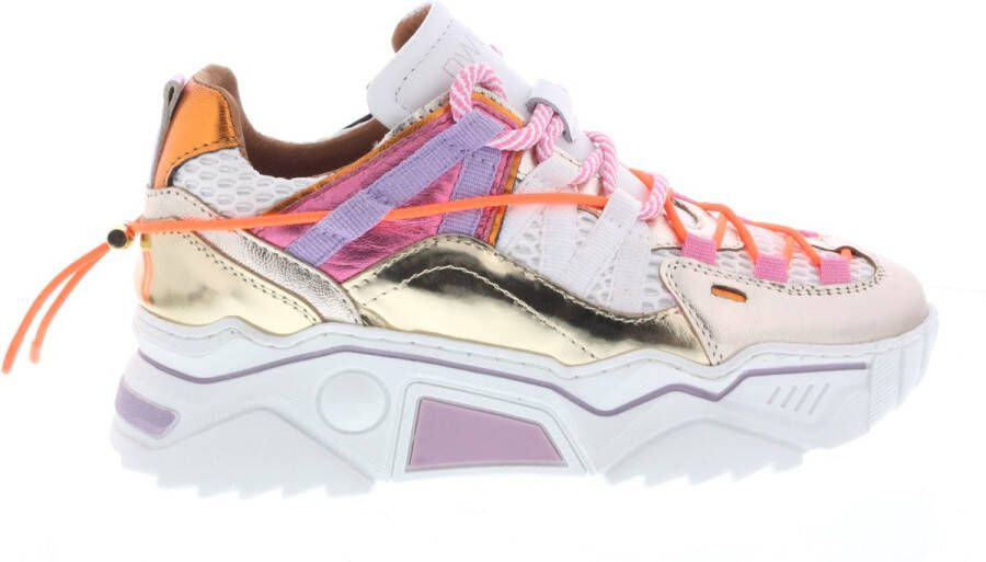 DWRS LABEL DWRS ORION metallic sneakers roze wit