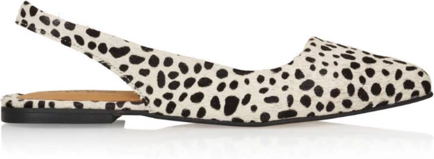 DWRS LABEL DWRS PARMA cheetah hair on Loafers wit zwart