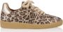 DWRS LABEL DWRS POONA Leopard Sand Champagne Dames Sneaker B11456 - Thumbnail 1