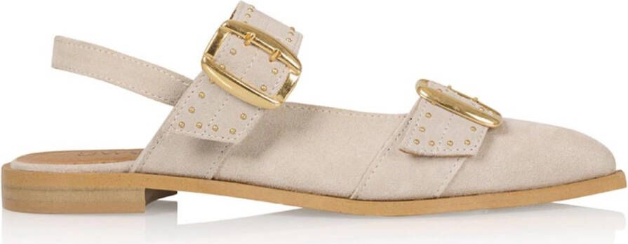 DWRS LABEL DWRS Port Isabel slingbacks beige Suede Dames