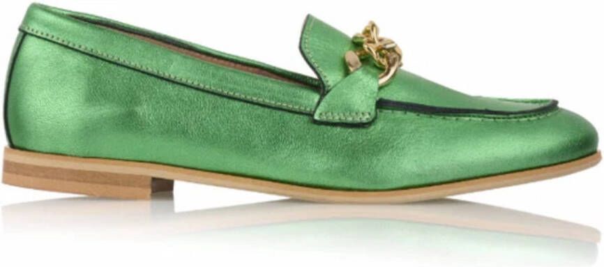 DWRS LABEL DWRS HAVANA chain Metallic Green Loafer