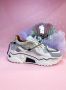DWRS LABEL Jupiter denim Silver Grey Grijs Leer Lage sneakers Dames - Thumbnail 8