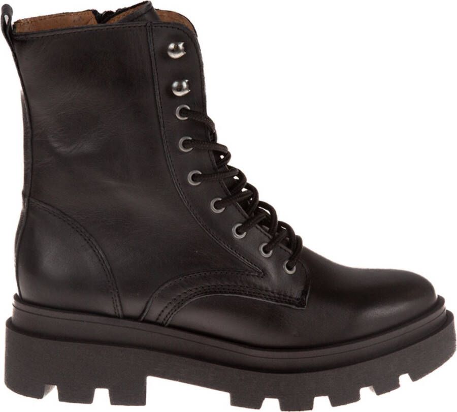 Dwrs Krakau Bikerboots Leer Zwart | Black Zwart Dames