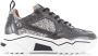 DWRS LABEL Pluto Glitter Dark Silver Zilver Leer Lage sneakers Dames - Thumbnail 1