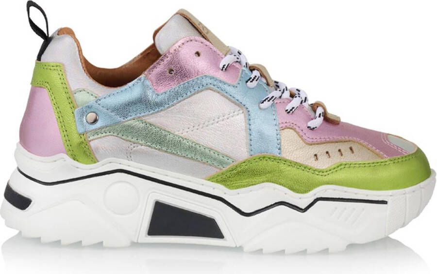 DWRS LABEL Pluto holographic | Lt. Pink Holograph Roze Leer Lage sneakers Dames