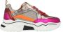 DWRS LABEL DWRS Pluto Steel Fuchsia Roze Leer Lage sneakers Dames - Thumbnail 2