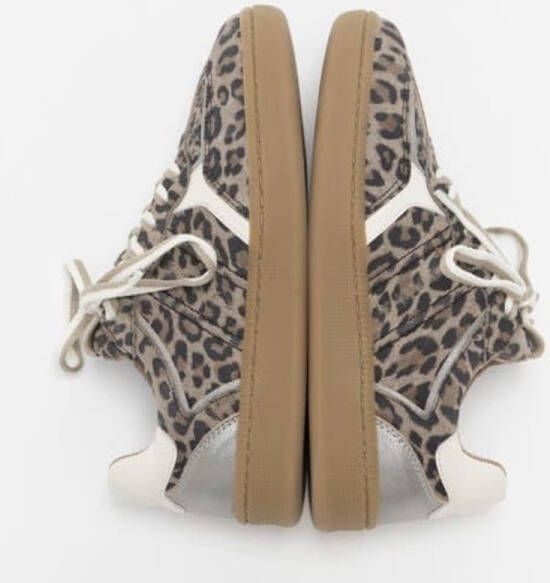 DWRS The label DWRS Dames Sneakers Beige Leer Leopard