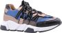 DWRS Pluto leren sneakers met pailletten roze blauw Meisjes Leer Meerkleurig 35 - Thumbnail 2