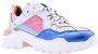 DWRS Pluto leren sneakers met pailletten roze blauw Meisjes Leer Meerkleurig 32 - Thumbnail 10